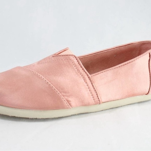 🌸RARE SATIN TOMS PINK BALLERINA ALPARGATA LITTLE GIRLS SIZE 13🌸 - Picture 4 of 5